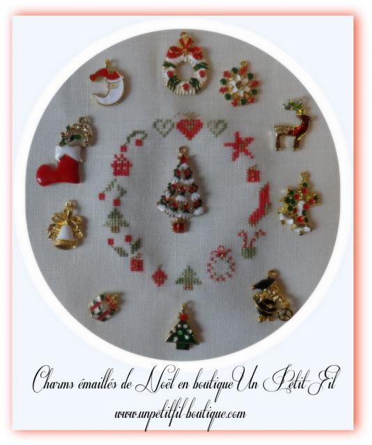 Charms emailles de noel pour un petit fil 1