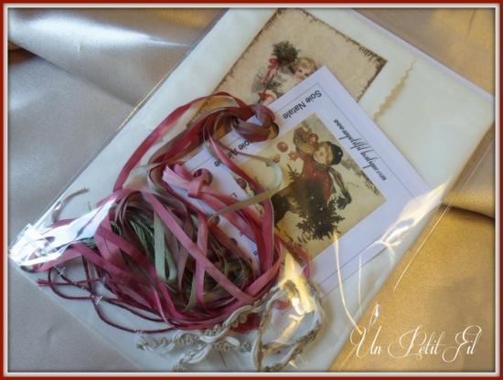 Contenu du kit couronne de noel version ruban