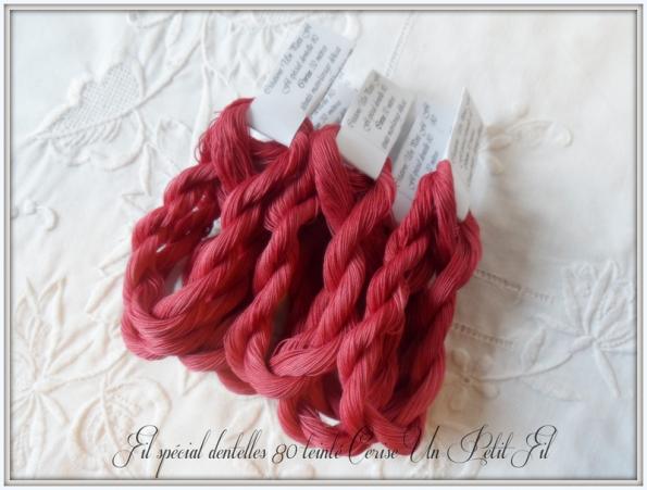 Fil special dentelles 80 cerise un petit fil 1