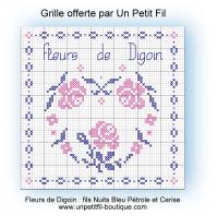 Grille fleurs de digoin offerte par un petit fil 1