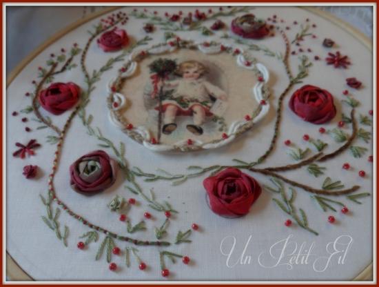 Noel a l ancienne version broderie traditionnelle et soies 2