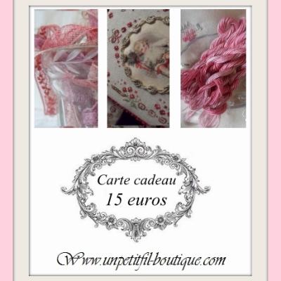 Carte cadeau 15 euros