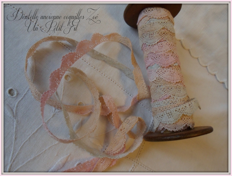 Dentelle ancienne coquilles zoe 2