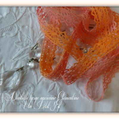 Dentelle ancienne large clementine un petit fil 1