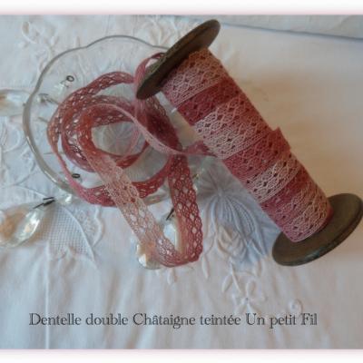 Dentelle double chataigne un petit fil