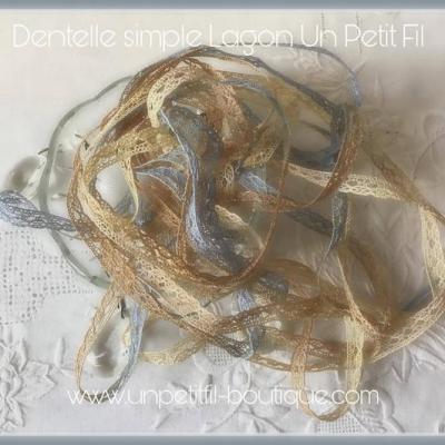 Dentelle simple lagon un petit fil