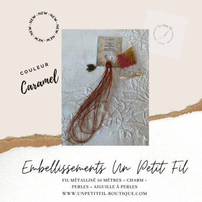 Embellissements caramel un petit fil