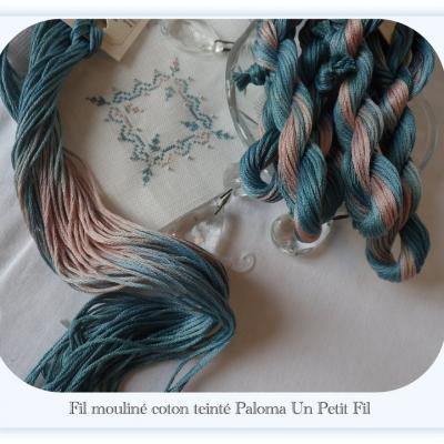 Fil coton mouline teinte paloma un petit fil