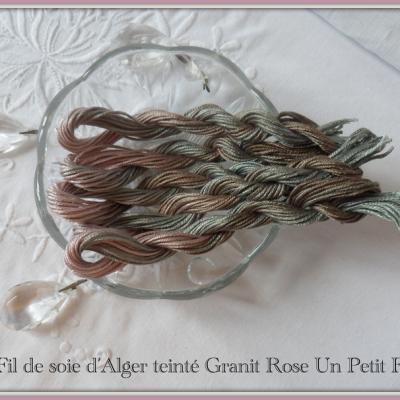 Fil de soie d alger teinte granit rose un petit fil