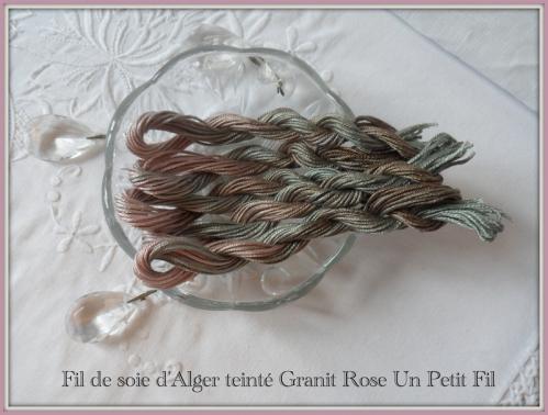 Fil de soie d alger teinte granit rose un petit fil