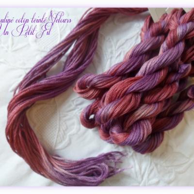 Fil mouline coton teinte velours un petit fil