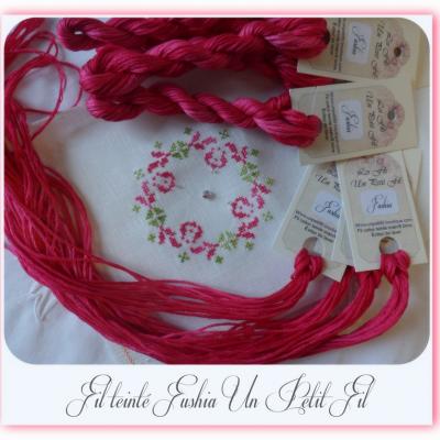 Fil mouline teinte fushia un petit fil 1