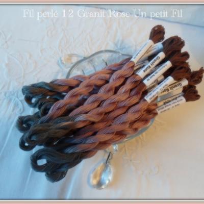 Fil perle 12 teinte granit rose un petit fil