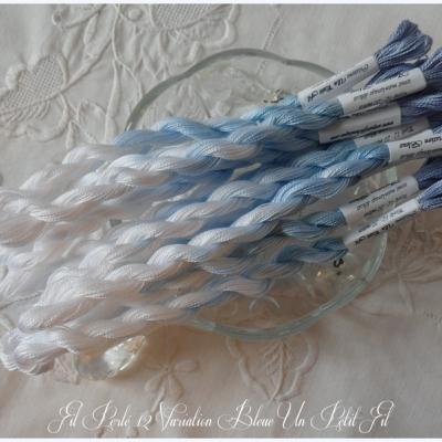 Fil perle 12 variation bleue un petit fil