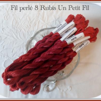 Fil perle 8 rubis