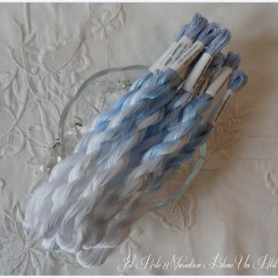 Fil perle 8 variation bleue un petit fil