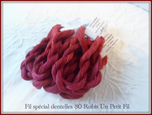 Fil perle sd 80 rubis