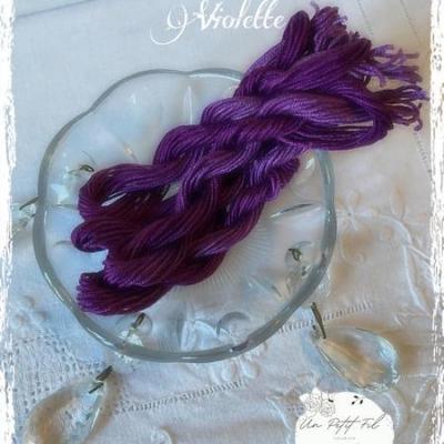 Fil soie nuits violette