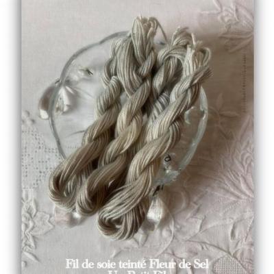 Fil soie teinte fleur de sel