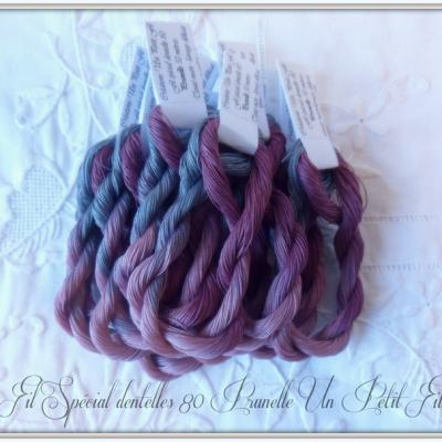 Fil special dentelle 80 teinte prunelle un petit fil