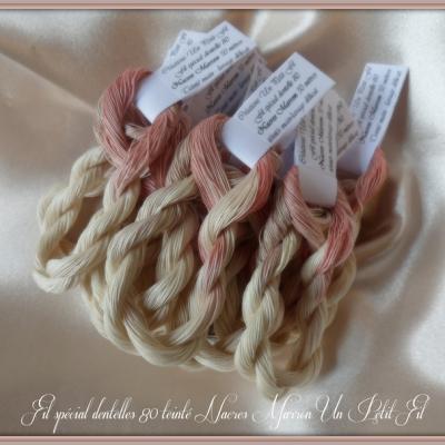 Fil special dentelles 80 les nacres marron un petit fil