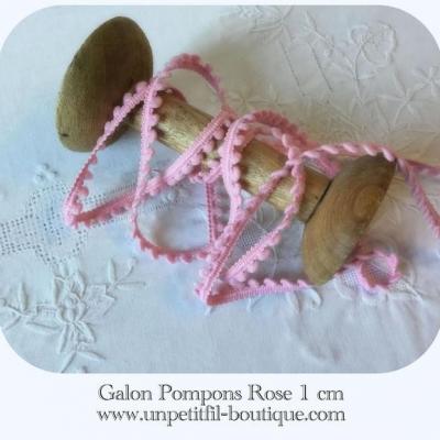 Galon pompons Rose