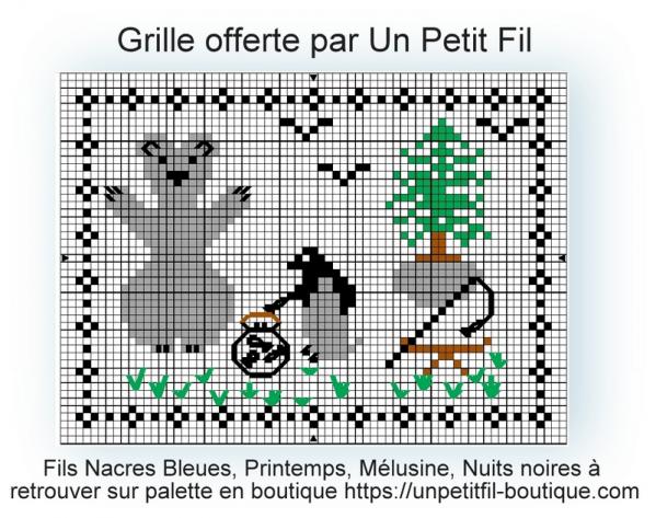 Grille offerte l ours et le pingouin