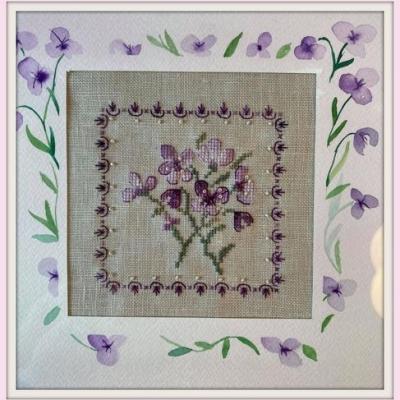 Kit Petites Violettes (au choix toile 16 fils/cm ou 12 fils)