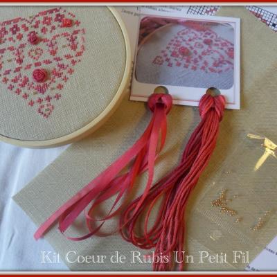 Kit coeur de rubis un petit fil