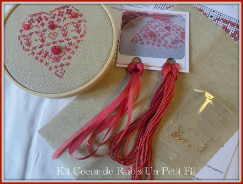 Kit coeur de rubis un petit fil