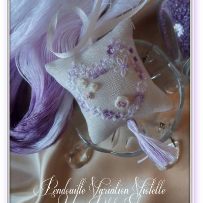 Kit pendouille a ciseaux hardanger et soie variation violette 2