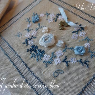 Kit Jardin d'été soie et coton version bleue
