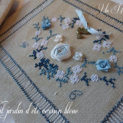 Kits jardin d ete soie et coton version bleue