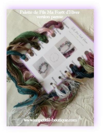 Palette de fils ma foret d hiver version parme