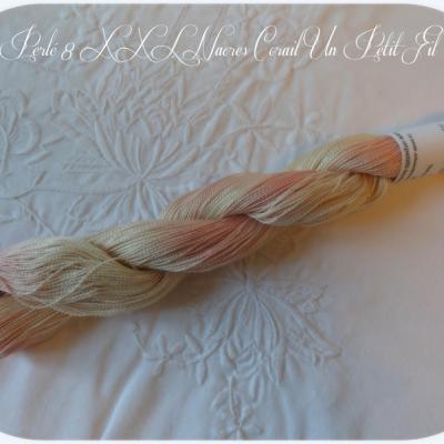 Perles 8 xxl nacres corail un petit fil