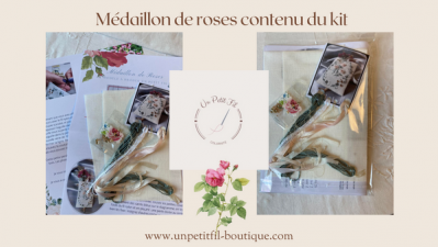 Presentation kit medaillon de roses un petit fil