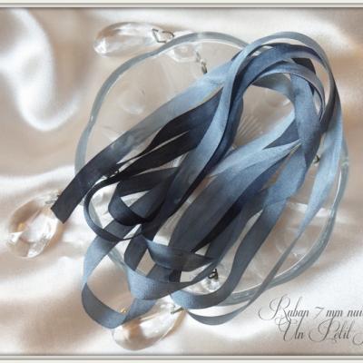 Ruban 7 mm nuits noires