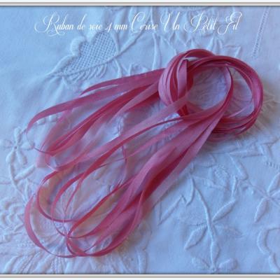 Ruban de soie Cerise 4 mm