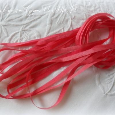 Ruban de soie 4 mm garance upf