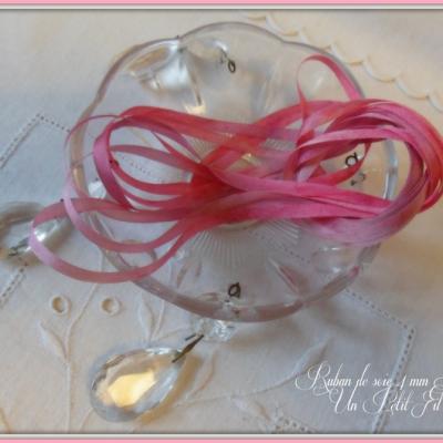 Ruban de soie 4 mm litchi