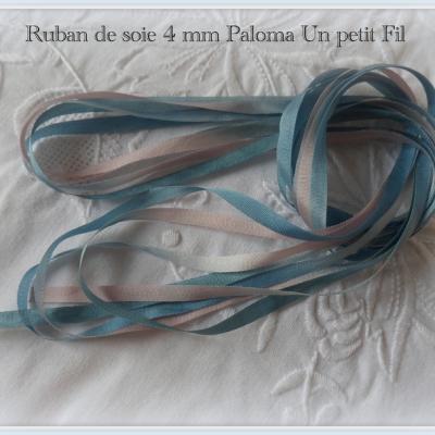 Ruban de soie 4 mm paloma un petit fil
