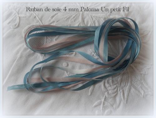 Ruban de soie 4 mm paloma un petit fil