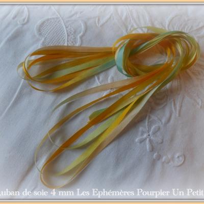 Ruban de soie Pourpier 4 mm (les éphémères)