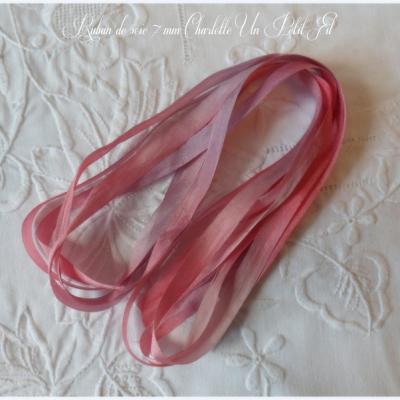 Ruban de soie 7 mm charlotte un petit fil 1