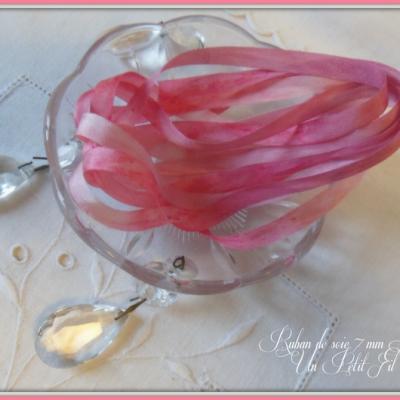 Ruban de soie 7 mm litchi
