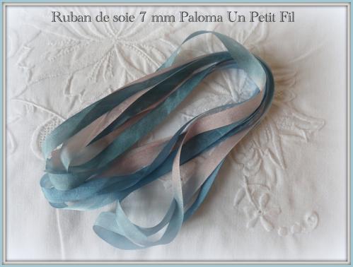 Ruban de soie 7 mm paloma un petit fil