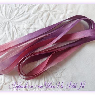 Ruban de soie 7 mm velours un petit fil 2