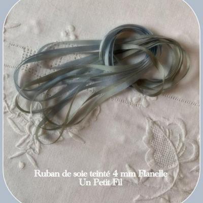 Ruban de soie Flanelle 4 mm