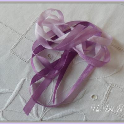 Ruban de soie Violette 7 mm
