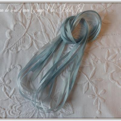 Rubans de soie 4 mm orage un petit fil 1